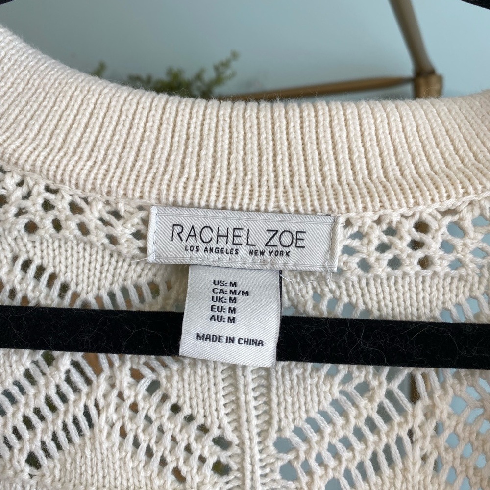 Cream knit collared cardigan - Picture 2 of 4